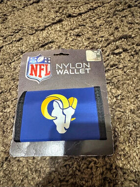 NFL Los Angeles Rams Official Team Logo Nylon Trifold Wallet Rams Nylon Wallet